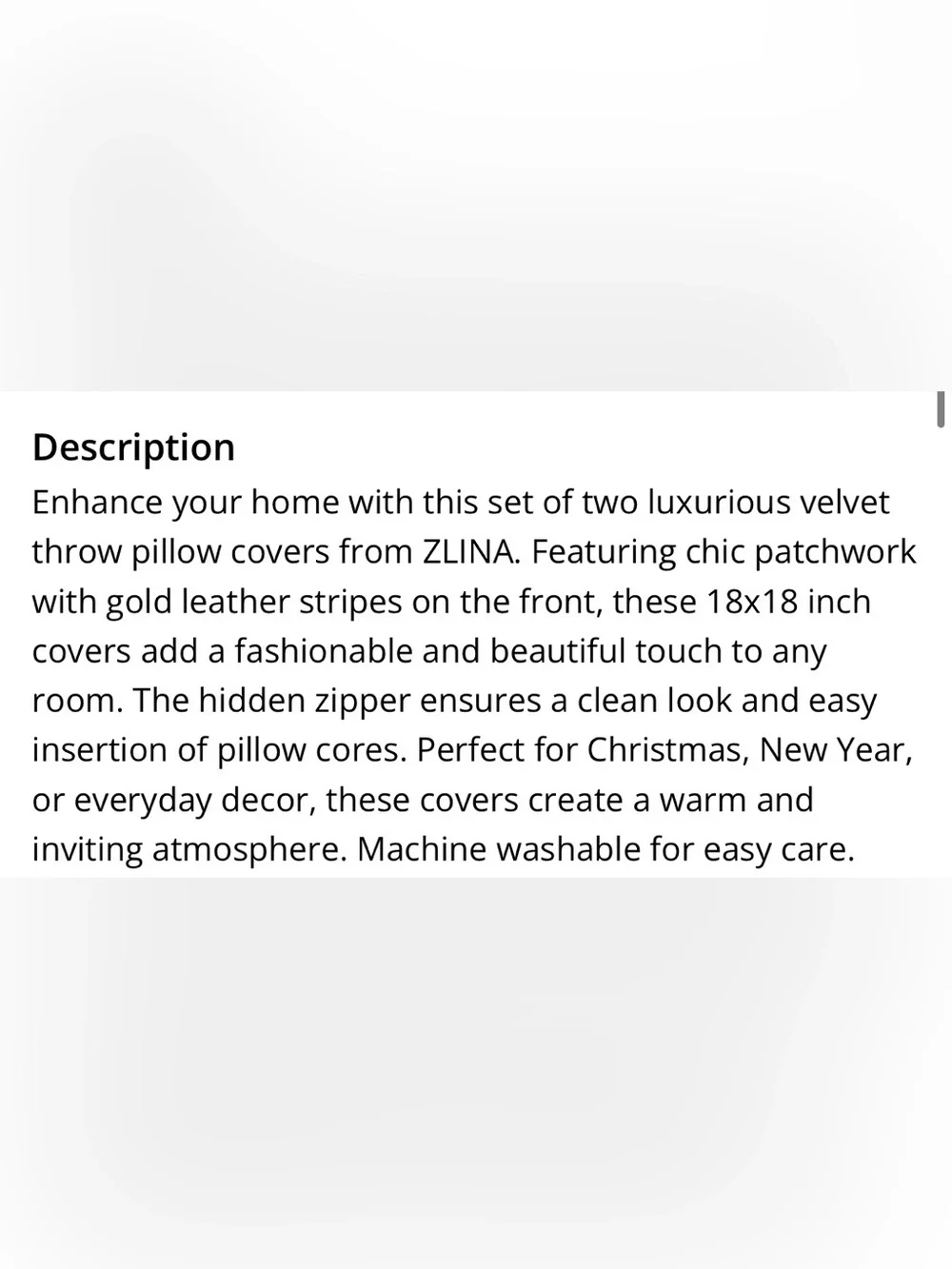 VELVET Geometric Decorative Pillow Covers w LEATHER GOLD STRIPE 18x18” (2-pack)